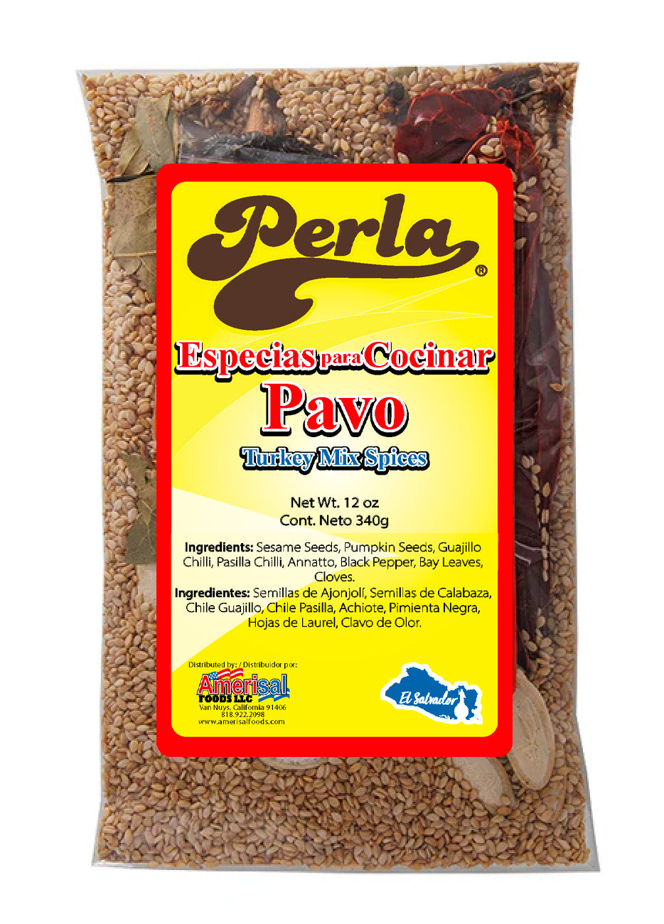 Perla Especies para Cocinar Pavo (Turkey Mix Spicies)  12 oz