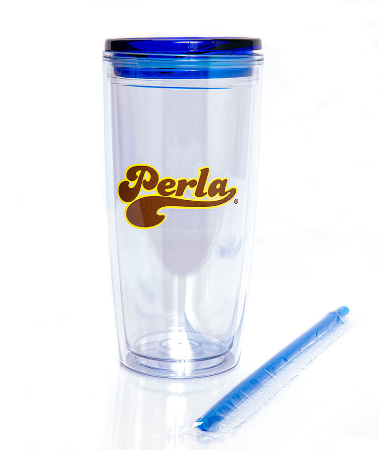 Perla Merch - Water Bottle with Lid & Staw 20oz