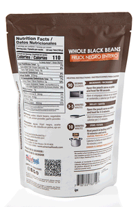 Perla Frijol Negro Entero Salvadoreño (Whole Black Beans) Single Pouch, 28.2 oz