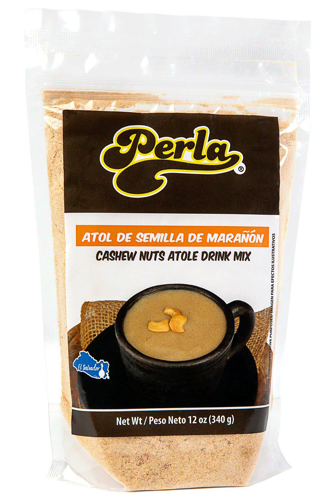 Perla Atol de Semilla Marañon (Cashew Nuts Atole Drink Mix) 12 oz