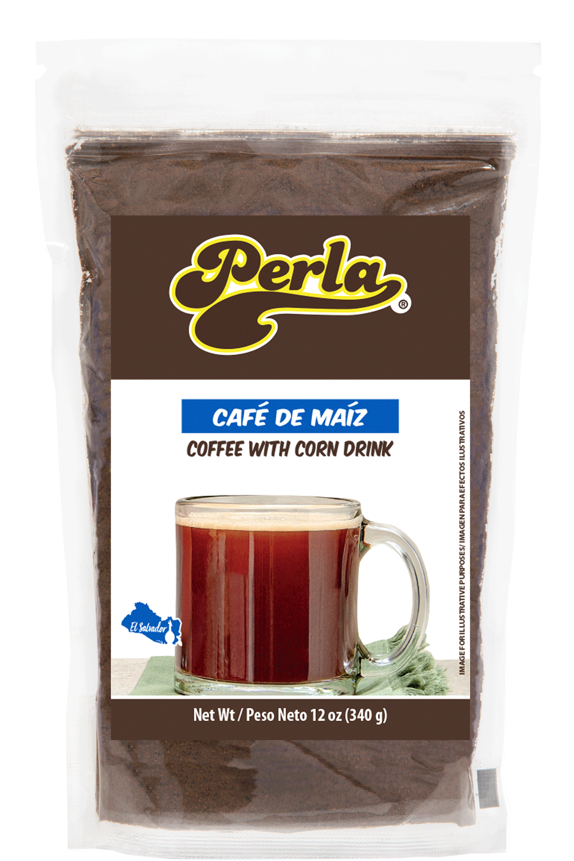 Perla Café de la abuela, Cafe de Maiz Salvadoreno (Coffee with Corn Drink) 12 oz