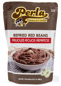 Perla Refried Red Beans (Frijoles Rojos Refritos Salvadoreño) Single Pouch, 28 oz