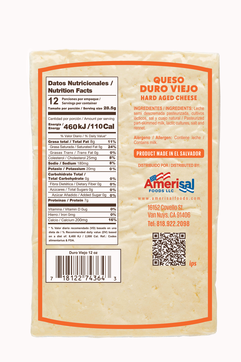 Perla Queso Duro Viejo Queso Orginal El Salvador – Amerisal Foods LLC