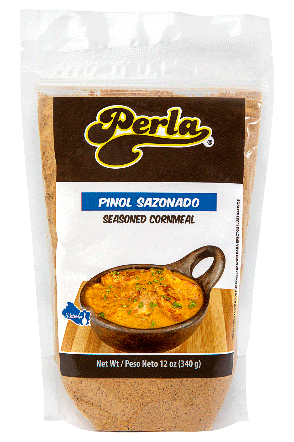 Perla Pinol Sazonado (Seasoned Cornmeal) 12 oz