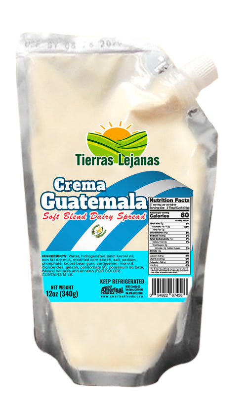 Tierra Lejanas Crema Guatemala  (Soft Blend Dairy Spread) 12 oz