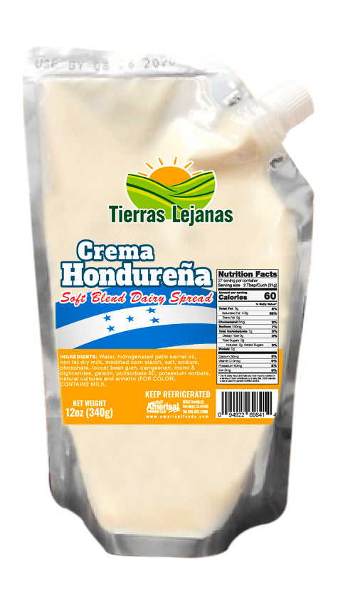 Tierra Lejanas Crema Hondurena (Soft Blend Dairy Spread) 12oz
