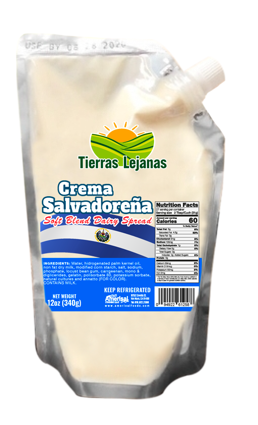 Tierra Lejanas Crema Salvadorena (Soft Blend Dairy Spread) 12 oz